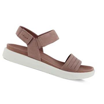 Women's Ecco Flowt Flat Sandals Pink | SG 180GSO